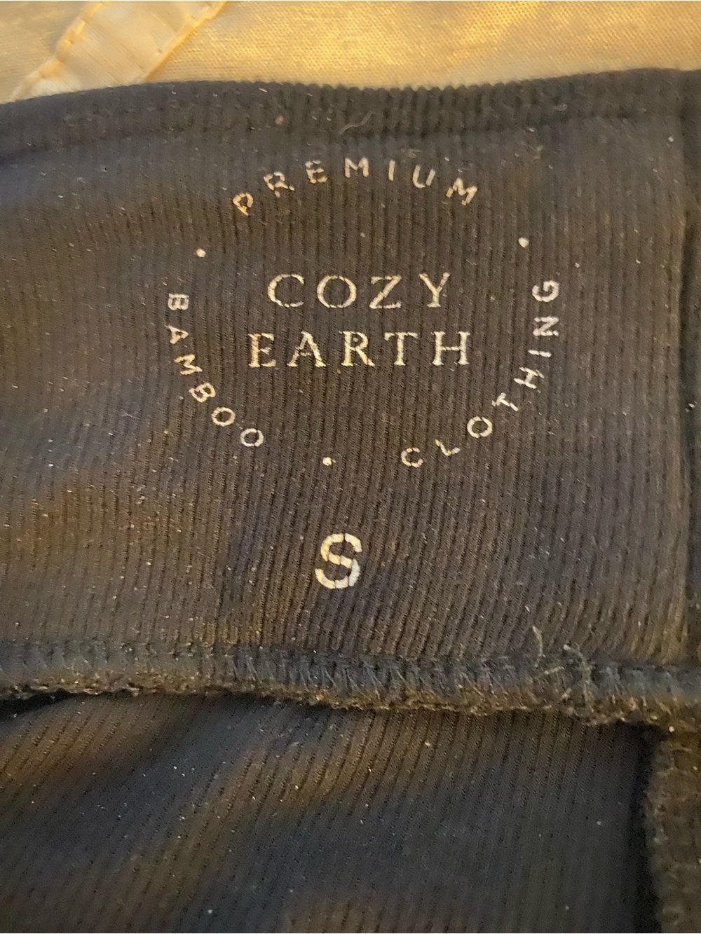 Cozy Earth Black Bamboo Casual Rib Knit Pants S